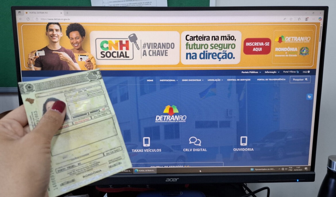 Prazo para inscrição no CNH Social em Rondônia é prorrogado até sexta-feira