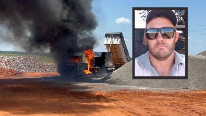 Motorista morre eletrocutado após caminhão encostar em rede elétrica