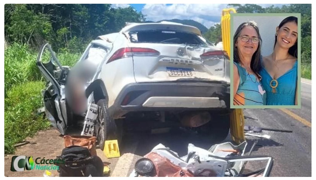 Moradoras de Nova Brasilândia do Oeste – Mãe e filha morreram em colisão frontal entre Corolla Cross e caminhão na BR-070 no Mato Grosso